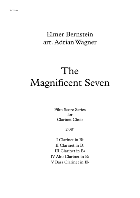 The Magnificent Seven Elmer Bernstein Clarinet Choir Arr Adrian Wagner Page 2