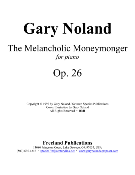 The Melancholic Moneymonger For Piano Op 26 Page 2