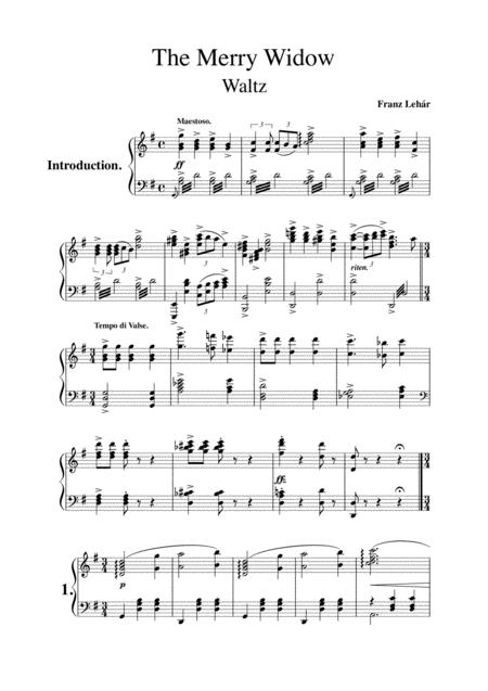 The Merry Widow Waltz Complete For Piano Page 2