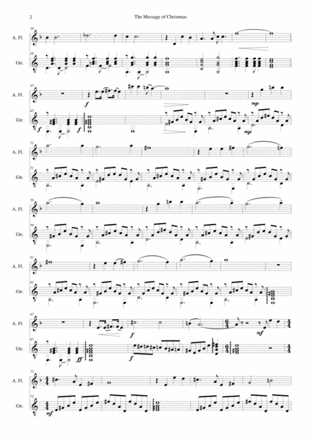 The Message Of Christmas For Alto Flute And Guitar Page 2