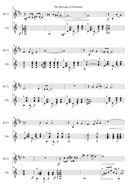 The Message Of Christmas For Clarinet And Guitar Page 2