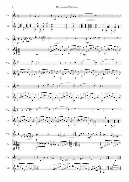 The Message Of Christmas For Violin And Guitar Page 2