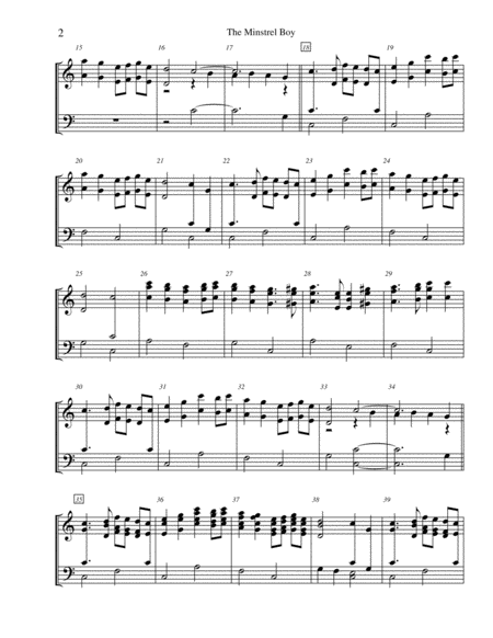 The Minstrel Boy For 3 Octave Handbell Choir Page 2