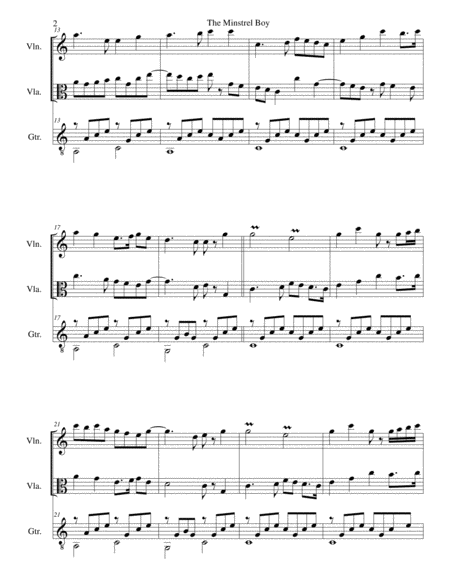 The Minstrel Boy The Moreen For Violin Viola And Guitar Page 2