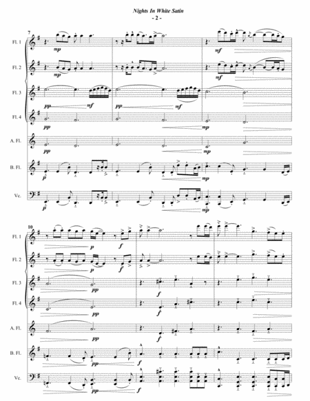The Moody Blues Nights In White Satin For Flute Choir Page 2