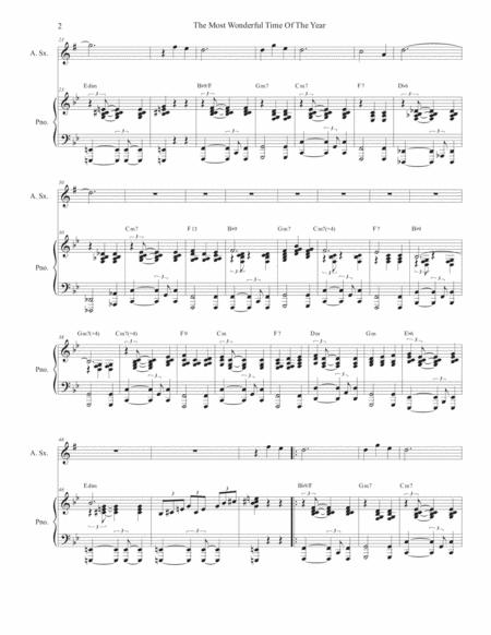 The Most Wonderful Time Of The Year Alto Saxophone And Piano Page 2