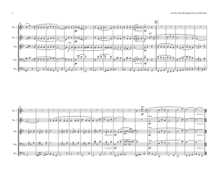 The Most Wonderful Time Of The Year Brass Quintet Page 2