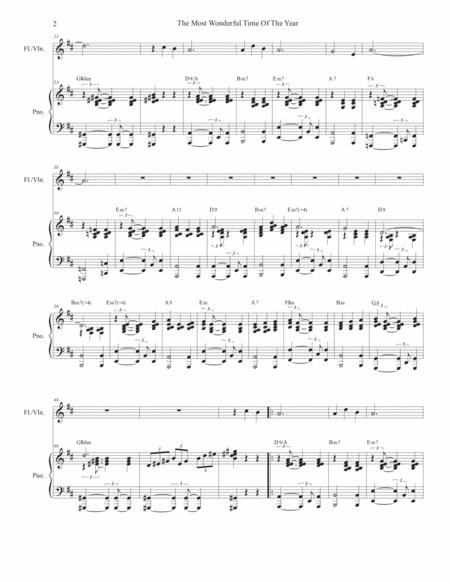 The Most Wonderful Time Of The Year Flute Or Violin Solo And Piano Page 2