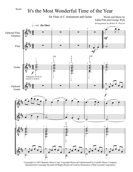 The Most Wonderful Time Of The Year For Flute And Guitar Page 2