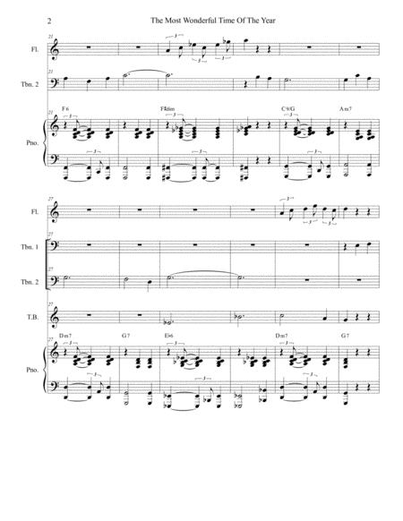 The Most Wonderful Time Of The Year Trombone Duet Page 2