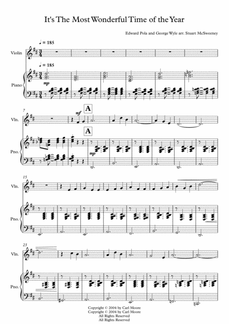 The Most Wonderful Time Of The Year Violin Page 2