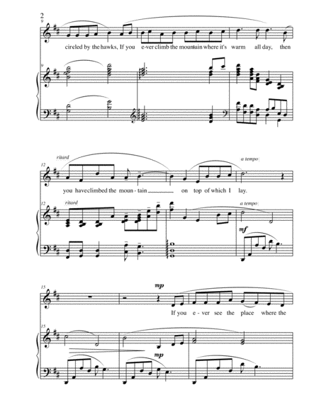 The Mountain That Is Mine For Childrens Chorus And Piano Page 2