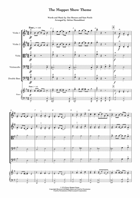 The Muppet Show Theme Arranged For Young String Orchestra Page 2