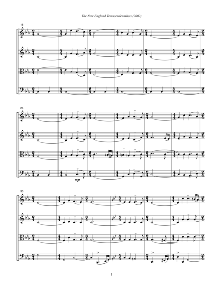 The New England Transcendentalists 2002 For String Quartet Page 2