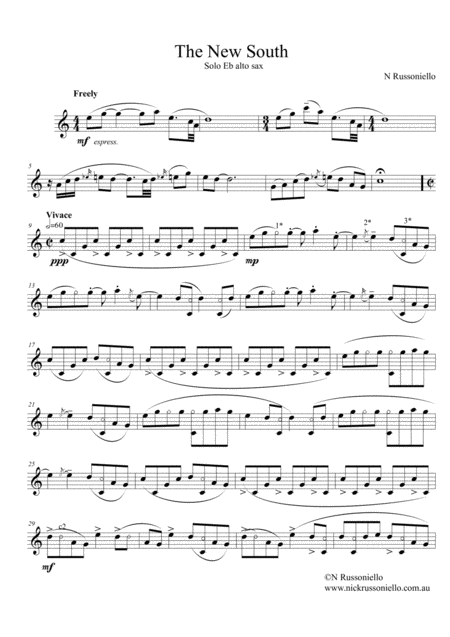 The New South Solo Alto Saxophone Page 2