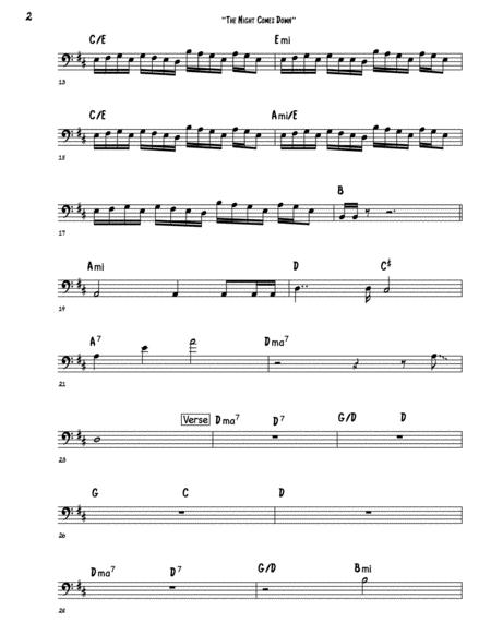 The Night Comes Down Bass Guitar Tab Page 2