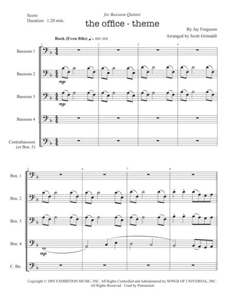 The Office Theme For Bassoon Quintet Page 2