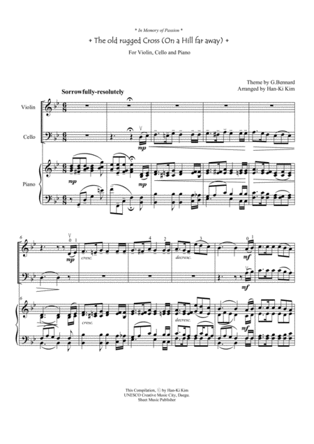 The Old Rugged Cross On A Hill Far Away For Piano Trio Page 2