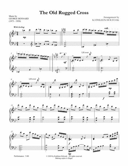 The Old Rugged Cross Piano Arrangement By Kathleen Holyoak Page 2