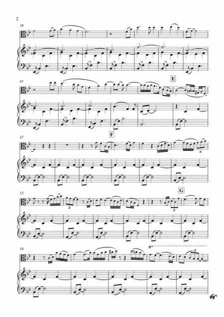 The Old Rugged Cross Piano Viola Early Intermediate Page 2