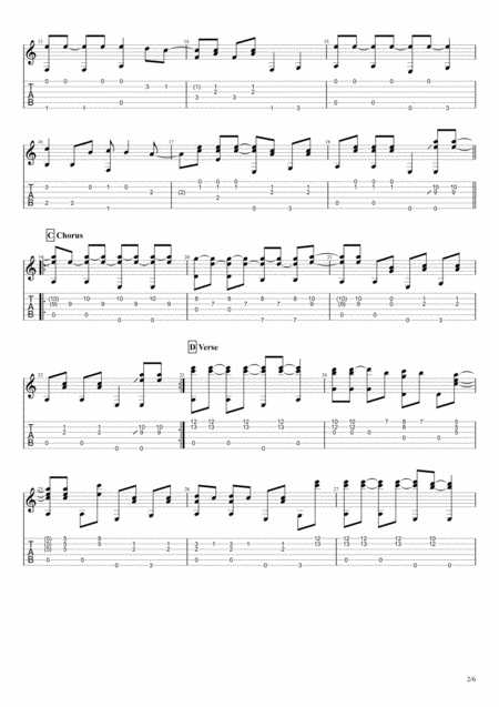 The One I Love R E M For Solo Fingerstyle Guitar Page 2