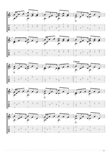 The Only Exception Fingerstyle Guitar Solo Page 2