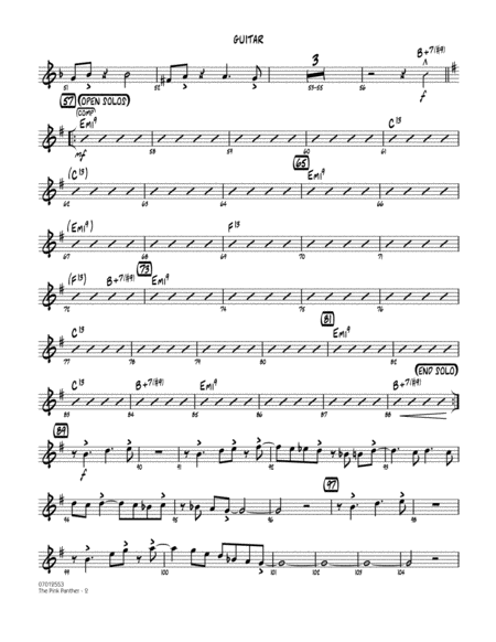 The Pink Panther Arr Mike Tomaro Guitar Page 2