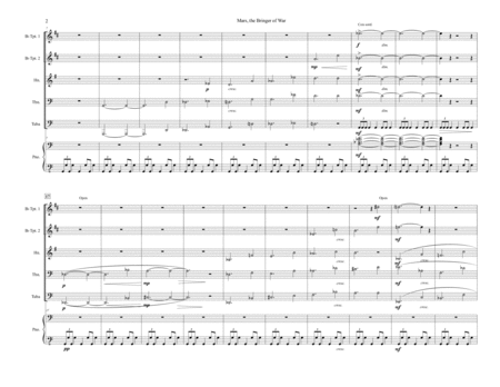 The Planets Full Suite For Brass Quintet And Piano Page 2