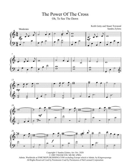 The Power Of The Cross Oh To See The Dawn Early Intermediate Piano Solo Page 2