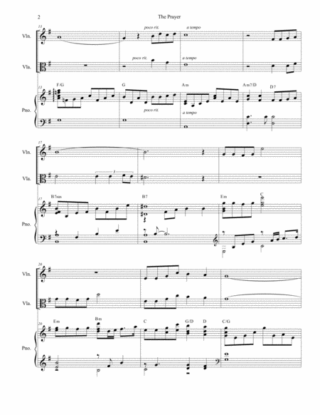 The Prayer Duet For Violin And Viola Page 2