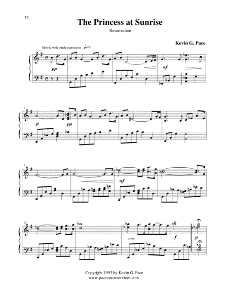 The Princess At Sunrise Original Piano Solo Page 2