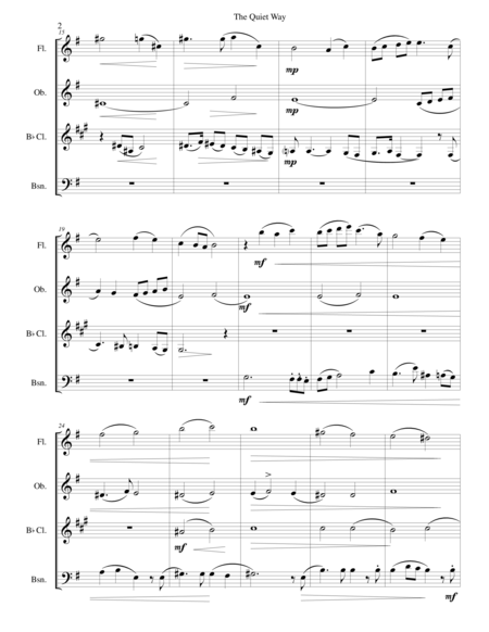 The Quiet Way For Woodwind Quartet Page 2