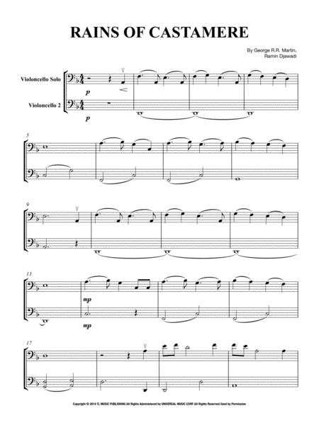 The Rains Of Castamere For Violoncello Duet Page 2