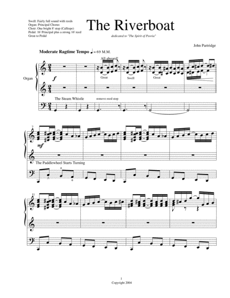 The Riverboat A Ragtime Composition For Organ Page 2