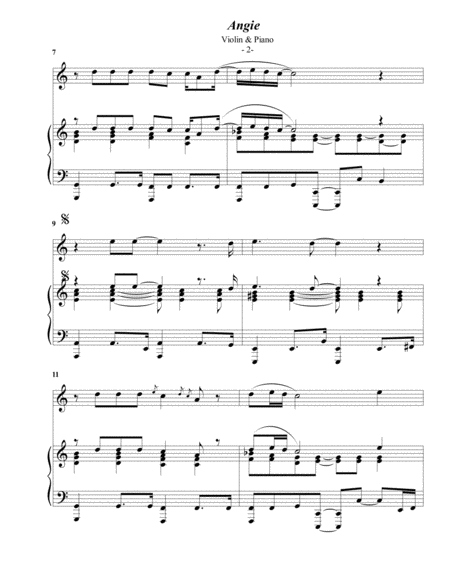 The Rolling Stones Angie For Violin Piano Page 2