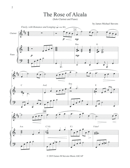 The Rose Of Alcala Clarinet Piano Page 2