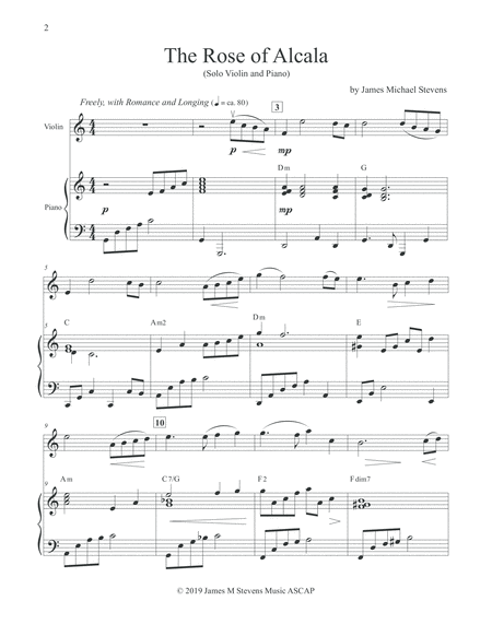 The Rose Of Alcala Violin Piano Page 2