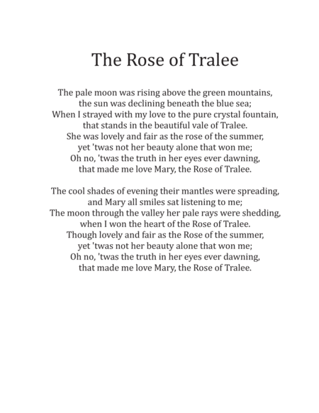 The Rose Of Tralee Ssaa A Cappella Arranged By Sarah Jaysmith Page 2