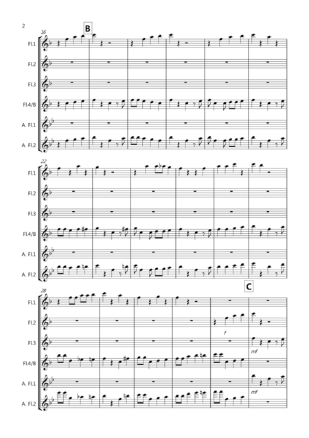 The Saints Go Jazzin In For Flute Quartet Page 2