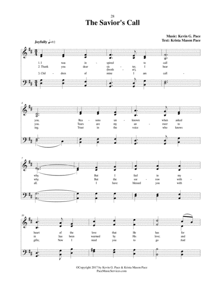 The Saviors Call An Original Hymn Page 2
