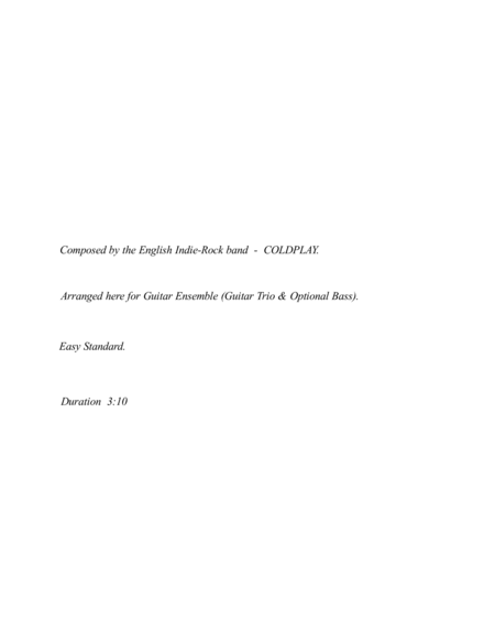 The Scientist By Coldplay Guitar Ensemble Score Only Page 2