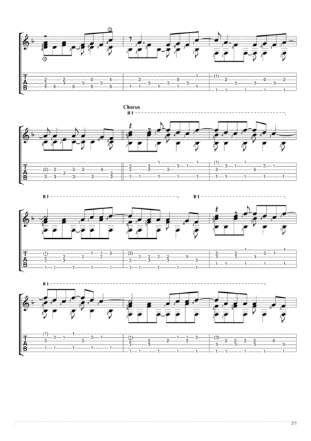 The Scientist Fingerstyle Guitar Solo Page 2