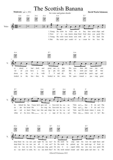 The Scottish Banana For Voice And Guitar Chords Page 2