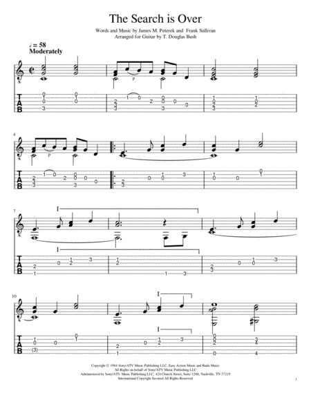 The Search Is Over Arranged For Solo Fingerstyle Guitar Page 2