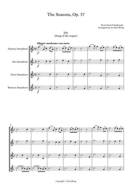 The Seasons Book 2 Vii Xii Saxophone Quartet Page 2