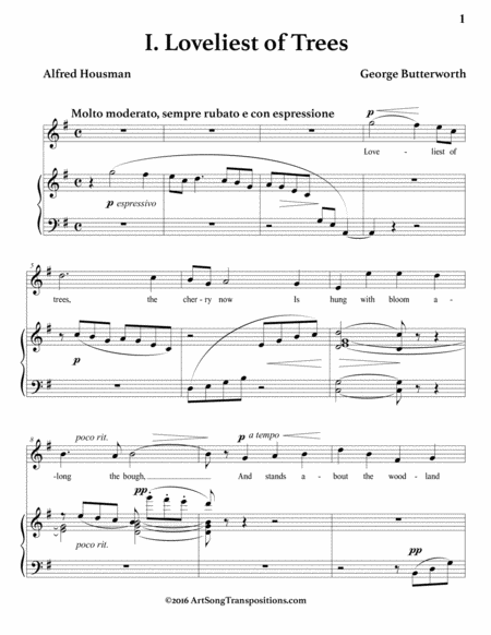 The Shropshire Lad Transposed Up A Minor 3rd Page 2