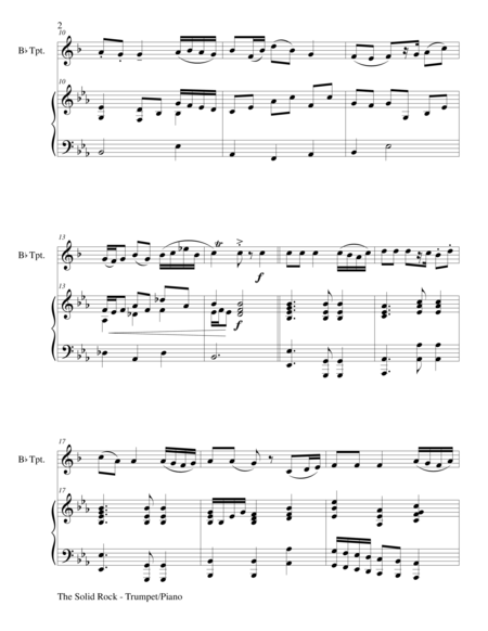 The Solid Rock Bb Trumpet Piano And Trumpet Part Page 2