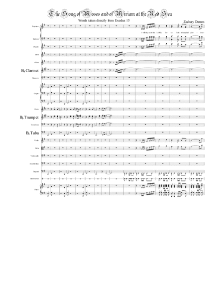 The Song Of Moses And Of Miriam At The Red Sea Conductors Score Page 2