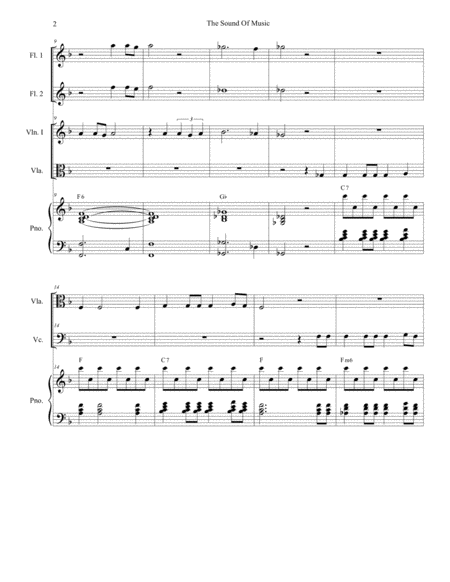 The Sound Of Music For String Quartet And Piano Page 2