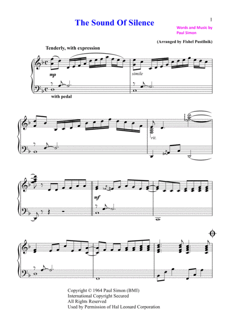 The Sound Of Silence For Piano Page 2